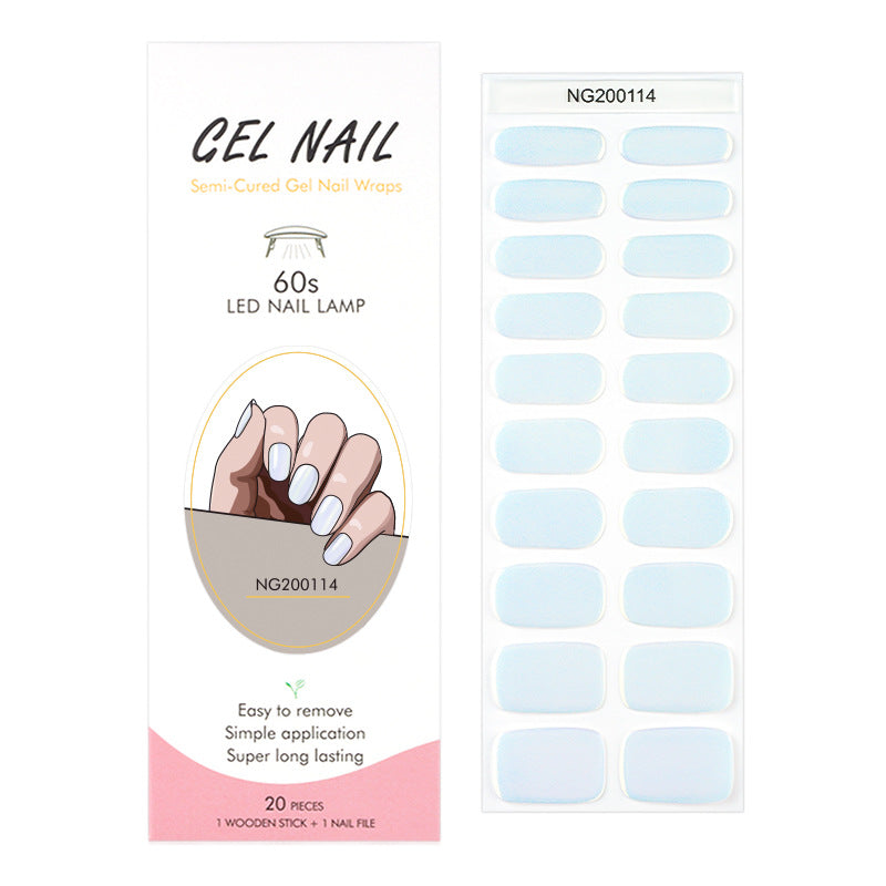 Manufacturers source light gel manicure stickers semi-cured Korean nail polish gel nail stickers half-baked manicure stickers half-baked