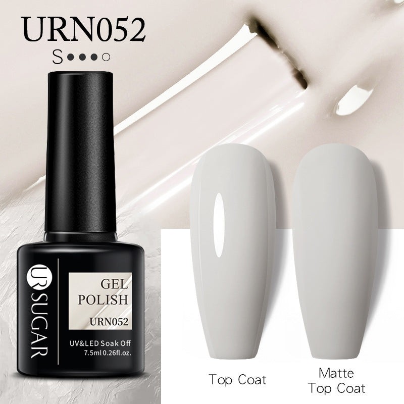 UR SUGAR a bottle of one-color nail polish glue 2021 new flash powder solid color glue matte seal layer net red style