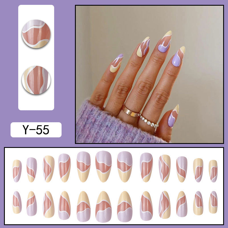 Y2 Wearable Manicure Removable Fake Nail Patch Internet Celebrity Girls Short Manicure Finished Product Cute Internet Celebrity New Style