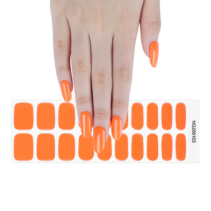 Flash cross-border gel nail stickers wholesale 20 finger phototherapy lamp nail polish gel nail stickers half-baked nail stickers wholesale