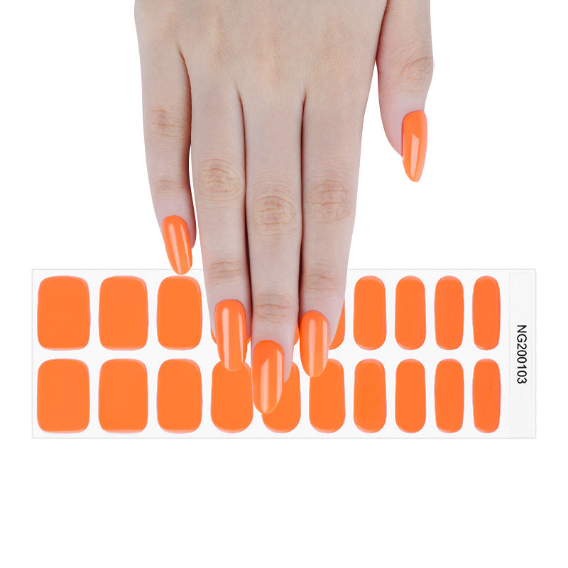 Manufacturers source light gel manicure stickers semi-cured Korean nail polish gel nail stickers half-baked manicure stickers half-baked