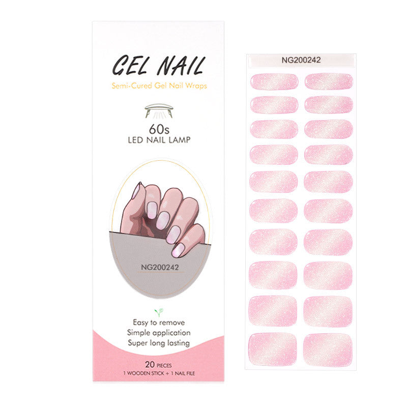 Flash cross-border gel nail stickers wholesale 20 finger phototherapy lamp nail polish gel nail stickers half-baked nail stickers wholesale