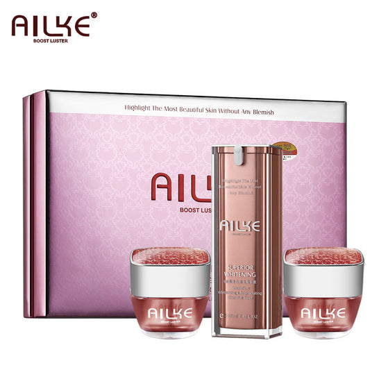 Ailke export silk soft whitening facial kit moisturizing moisturizing skin care repair skin lightening fine lines set