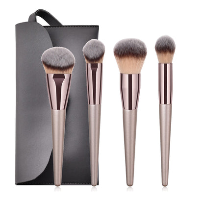 4pcs 9pcs 10pcs 14pcs champagne gold makeup brush set gray cosmetic bag combination set