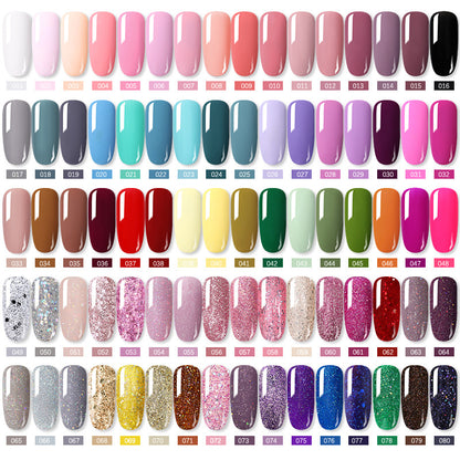 Nee Jolie cross-border new product wholesale 6 color box set nail polish glue set UV phototherapy glue base glue sealer