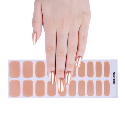 Flash cross-border gel nail stickers wholesale 20 finger phototherapy lamp nail polish gel nail stickers half-baked nail stickers wholesale