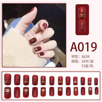 Wearable manicure pieces, removable fake nail patches, Internet celebrity manicure tools, nail art finished products, cute Internet celebrity new style