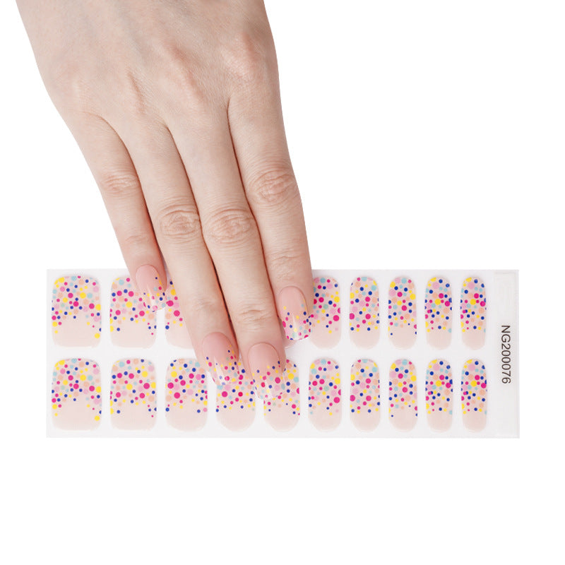 Manufacturers source light gel manicure stickers semi-cured Korean nail polish gel nail stickers half-baked manicure stickers half-baked