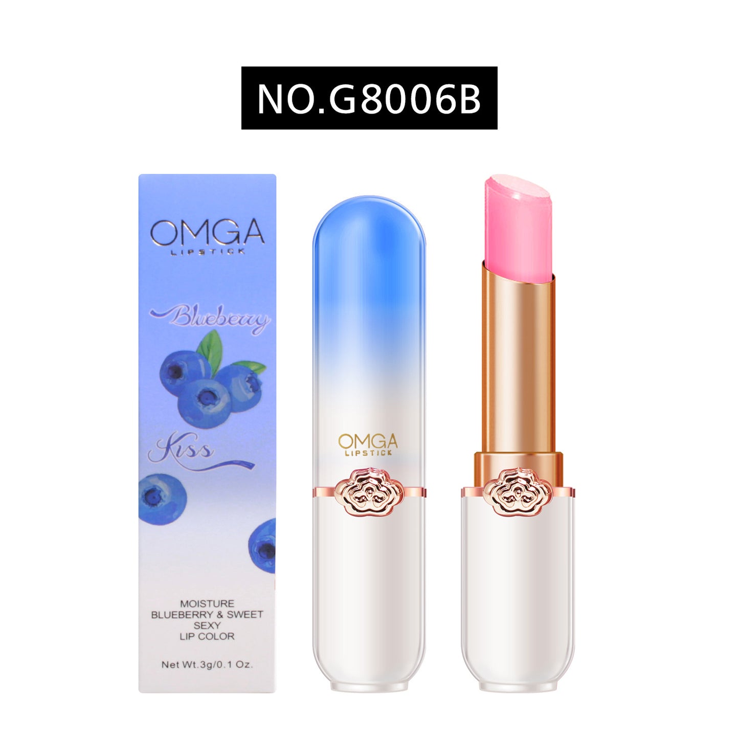 OMGA color-changing lipstick jelly lipstick moisturizing waterproof lasting moisturizing cosmetics temperature-changing lipstick makeup wholesale