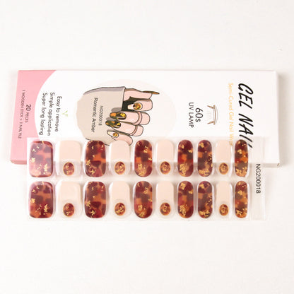 Manufacturers source light gel manicure stickers semi-cured Korean nail polish gel nail stickers half-baked manicure stickers half-baked