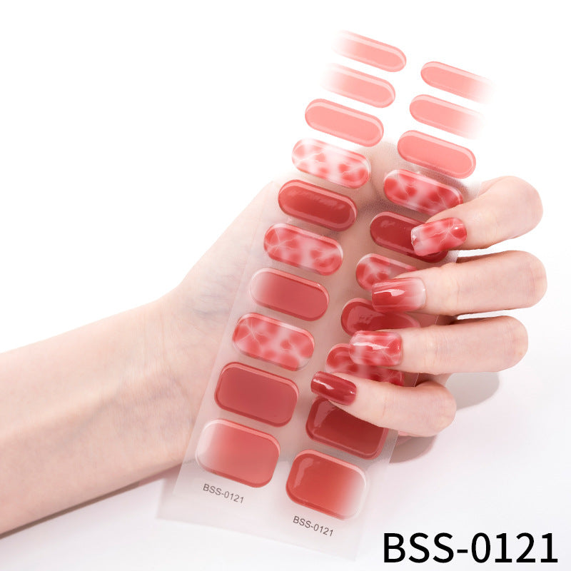 Zhengxiang custom gel nail stickers light therapy European and American nail stickers Amazon baked light checkerboard nail stickers