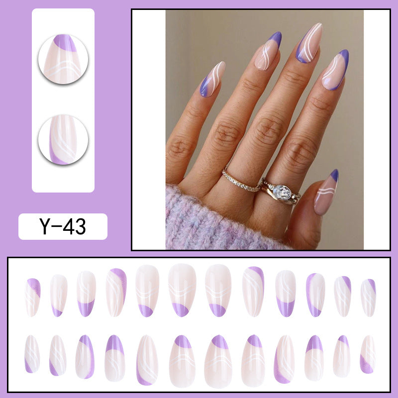 Y2 Wearable Manicure Removable Fake Nail Patch Internet Celebrity Girls Short Manicure Finished Product Cute Internet Celebrity New Style