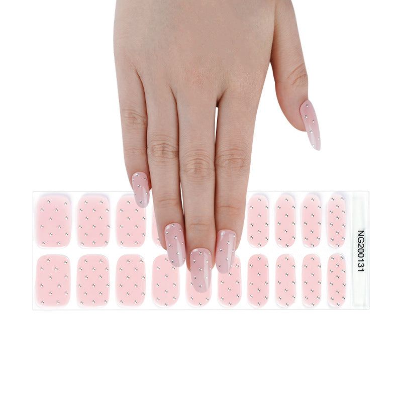 Flash cross-border gel nail stickers wholesale 20 finger phototherapy lamp nail polish gel nail stickers half-baked nail stickers wholesale