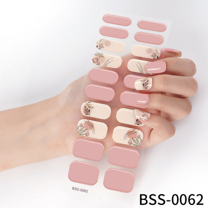 Zhengxiang custom gel nail stickers light therapy European and American nail stickers Amazon baked light checkerboard nail stickers