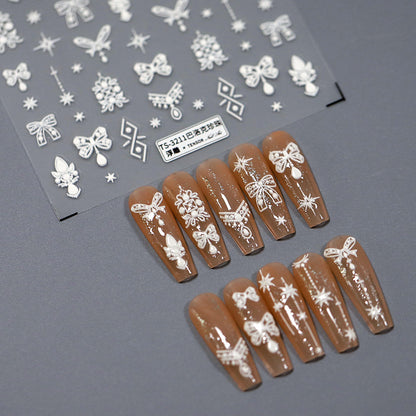 Iron new technology Japanese 5D nail stickers thin and tough adhesive nail stickers accessories TS-3210 Baroque pearl