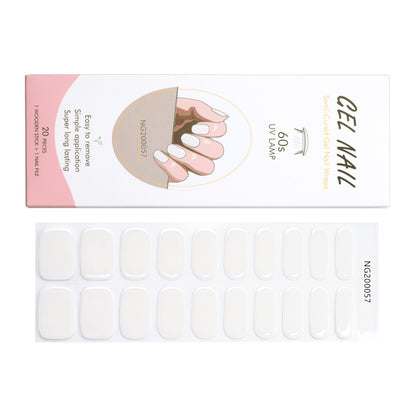 Manufacturers source light gel manicure stickers semi-cured Korean nail polish gel nail stickers half-baked manicure stickers half-baked