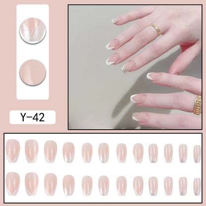 Y2 Wearable Manicure Removable Fake Nail Patch Internet Celebrity Girls Short Manicure Finished Product Cute Internet Celebrity New Style