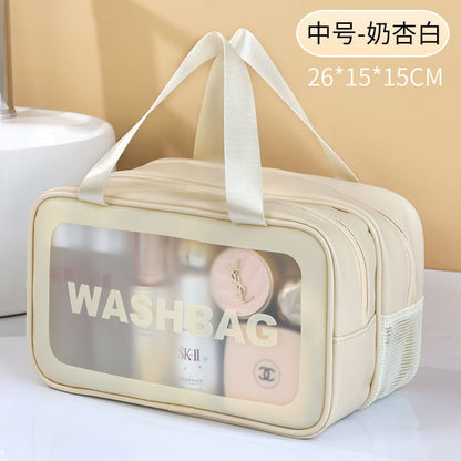 Washing bag dry and wet separation women's double-layer portable men's travel waterproof swimming fitness bathing makeup storage bag