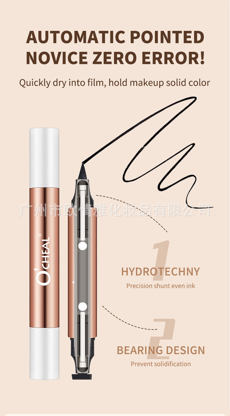 Cross-border beauty makeup double-headed triangle seal eyeliner Eyeliner quick-drying long-lasting non-smudged waterproof OCHEAL