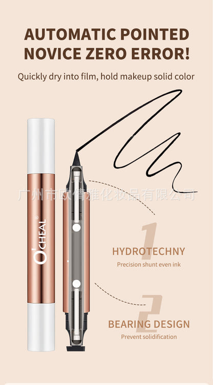 Cross-border beauty makeup double-headed triangle seal eyeliner Eyeliner quick-drying long-lasting non-smudged waterproof OCHEAL