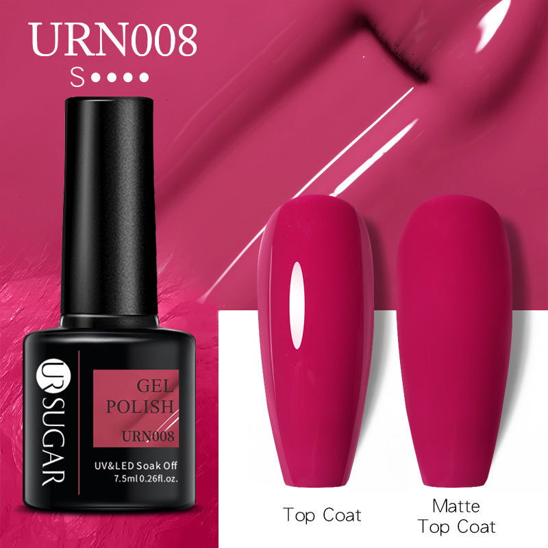 UR SUGAR a bottle of one-color nail polish glue 2021 new flash powder solid color glue matte seal layer net red style