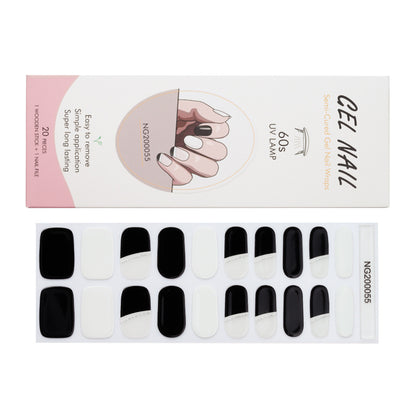 Manufacturers source light gel manicure stickers semi-cured Korean nail polish gel nail stickers half-baked manicure stickers half-baked