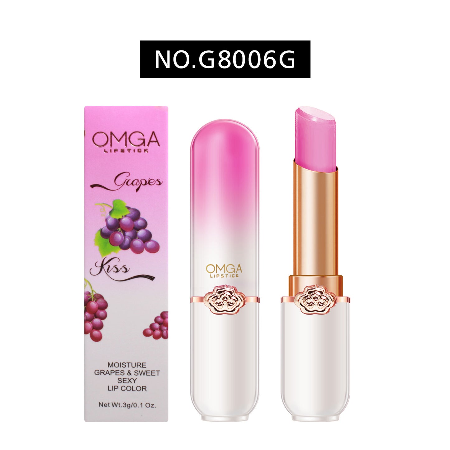 OMGA color-changing lipstick jelly lipstick moisturizing waterproof lasting moisturizing cosmetics temperature-changing lipstick makeup wholesale