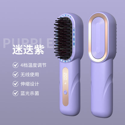 New mini rechargeable hair straightening comb, portable, fashionable, good quality, negative ion hair care, smooth hair care, wireless hair straightening comb