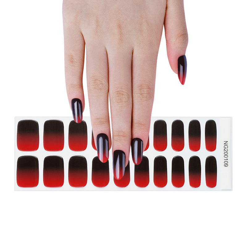 Flash cross-border gel nail stickers wholesale 20 finger phototherapy lamp nail polish gel nail stickers half-baked nail stickers wholesale