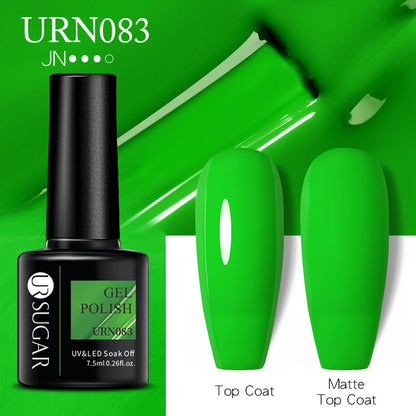 UR SUGAR a bottle of one-color nail polish glue 2021 new flash powder solid color glue matte seal layer net red style