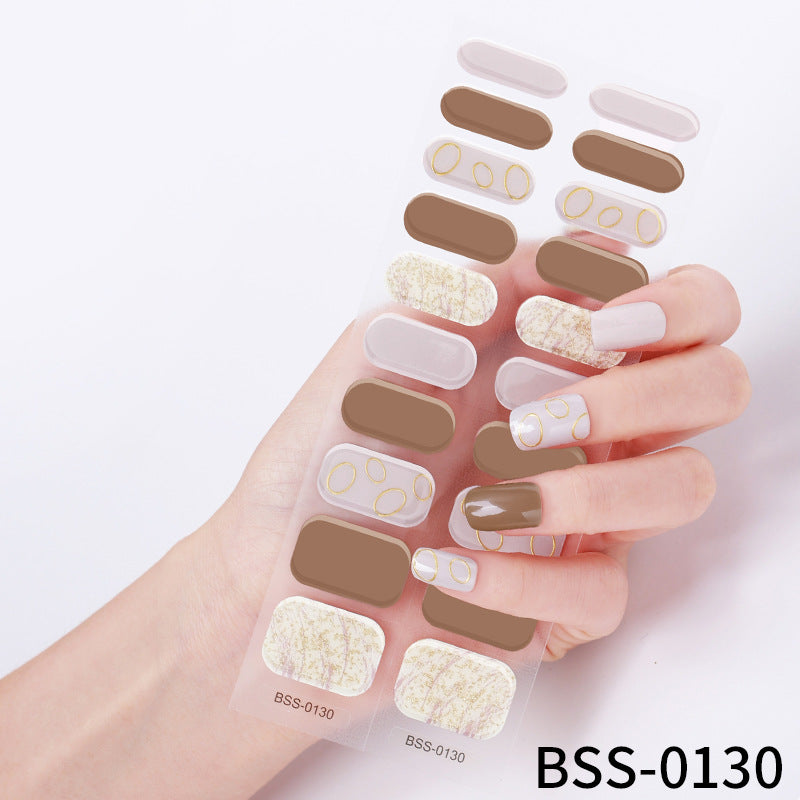 Zhengxiang custom gel nail stickers light therapy European and American nail stickers Amazon baked light checkerboard nail stickers