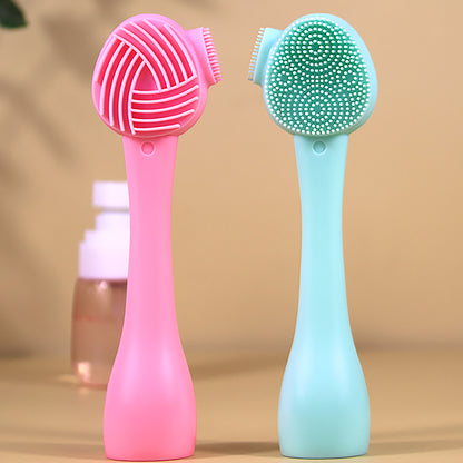 Double-sided Silicone Skin Care Brush Facial Cleanser Facial Massage Washing Product Skin Care Brush Tool Makeup Accessories