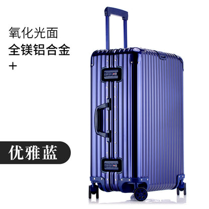 All-aluminum magnesium suitcase aluminum frame trolley suitcase password box 20 inch cabin suitcase 24 high value one piece drop shipping