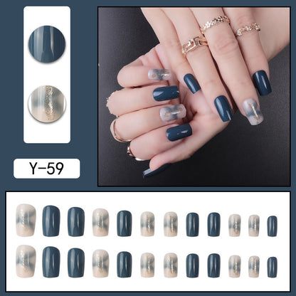 Y2 Wearable Manicure Removable Fake Nail Patch Internet Celebrity Girls Short Manicure Finished Product Cute Internet Celebrity New Style