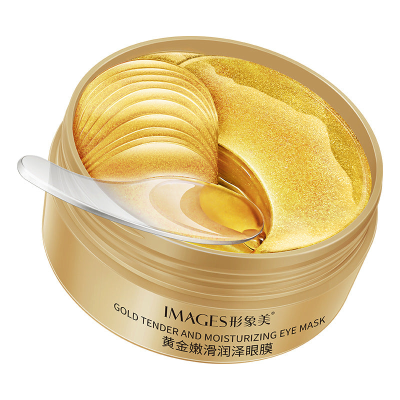 Image beauty gold eye mask patch to fade dark circles and eye lines, seaweed green eye mask, hydrating and moisturizing eye patch skin care products