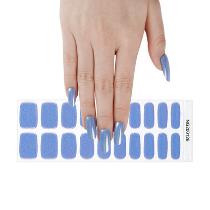 Flash cross-border gel nail stickers wholesale 20 finger phototherapy lamp nail polish gel nail stickers half-baked nail stickers wholesale