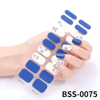 Zhengxiang custom gel nail stickers light therapy European and American nail stickers Amazon baked light checkerboard nail stickers