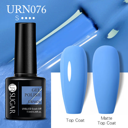 UR SUGAR a bottle of one-color nail polish glue 2021 new flash powder solid color glue matte seal layer net red style