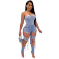 N003 AliExpress European and American new women's clothing chain, hand-worn, women's denim trousers, nightclub clothes