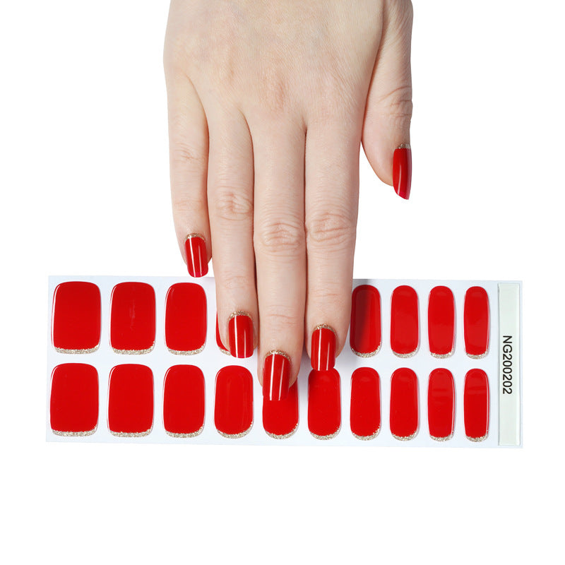 Flash cross-border gel nail stickers wholesale 20 finger phototherapy lamp nail polish gel nail stickers half-baked nail stickers wholesale