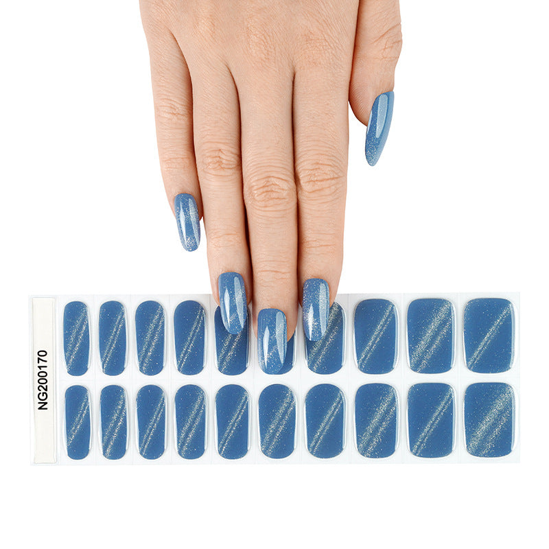 Flash cross-border gel nail stickers wholesale 20 finger phototherapy lamp nail polish gel nail stickers half-baked nail stickers wholesale