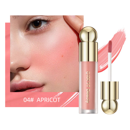 QiBest liquid blush, silky and natural makeup, brightening, moisturizing rouge blush, not easy to fade, rouge powder cream