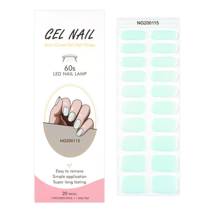 Manufacturers source light gel manicure stickers semi-cured Korean nail polish gel nail stickers half-baked manicure stickers half-baked