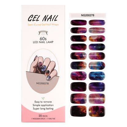 Flash cross-border gel nail stickers wholesale 20 finger phototherapy lamp nail polish gel nail stickers half-baked nail stickers wholesale