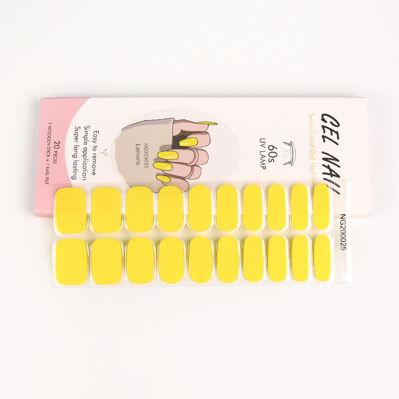 Flash cross-border gel nail stickers wholesale 20 finger phototherapy lamp nail polish gel nail stickers half-baked nail stickers wholesale