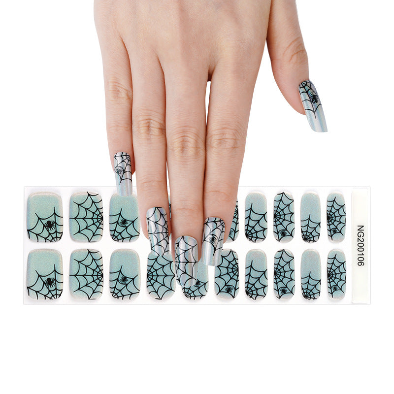 Flash cross-border gel nail stickers wholesale 20 finger phototherapy lamp nail polish gel nail stickers half-baked nail stickers wholesale