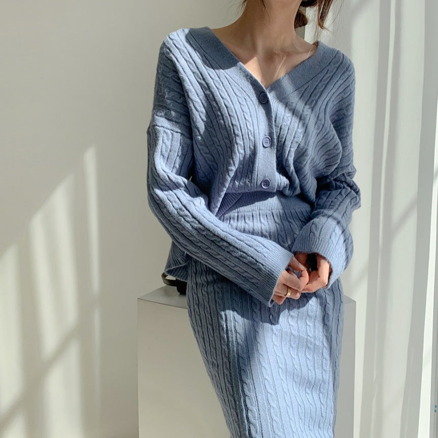 Knit Cardigan and Midi Skirt Set, photo 4 of 12