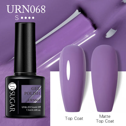 UR SUGAR a bottle of one-color nail polish glue 2021 new flash powder solid color glue matte seal layer net red style