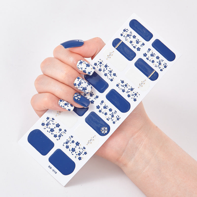 Cross-border nail stickers full of finished nails nail stickers 22 small stickers professional nail decals manufacturers in stock