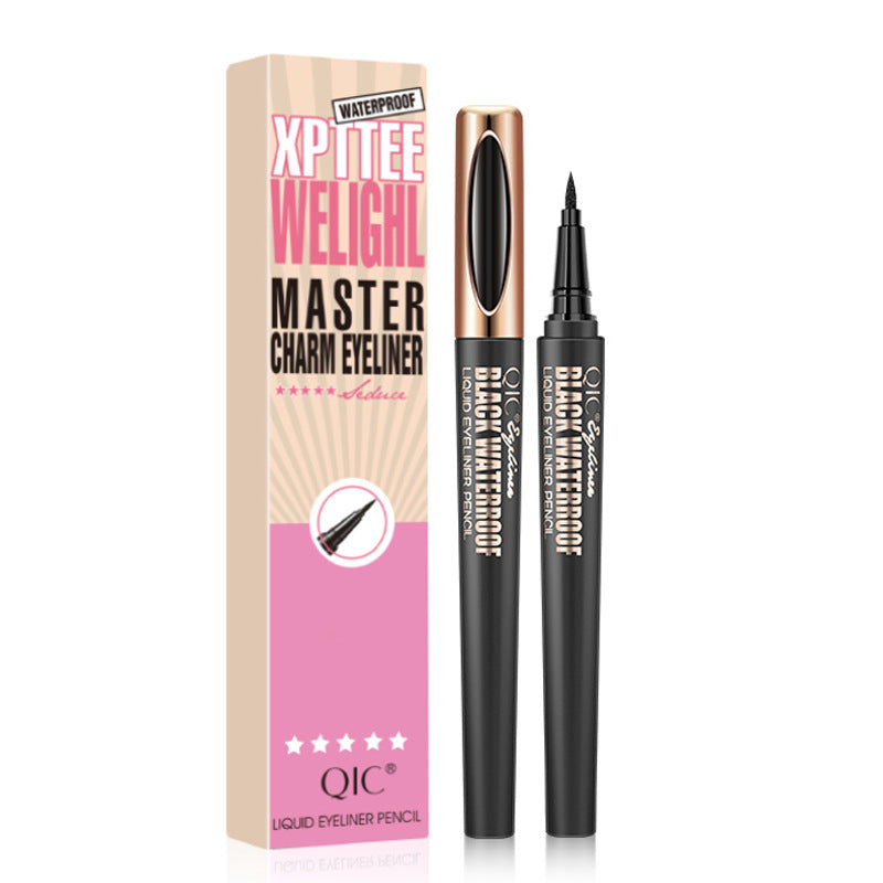 Cross-border Makeup QIC Membrane Volumizing Mascara Waterproof Thick Slender Curling Silicone Brush Head 4D Mascara